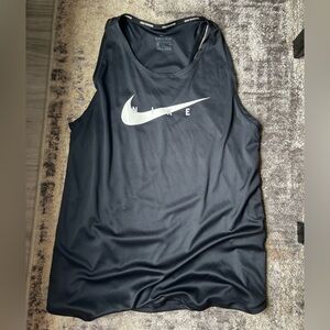 Nike Black Tank Top with White Logo